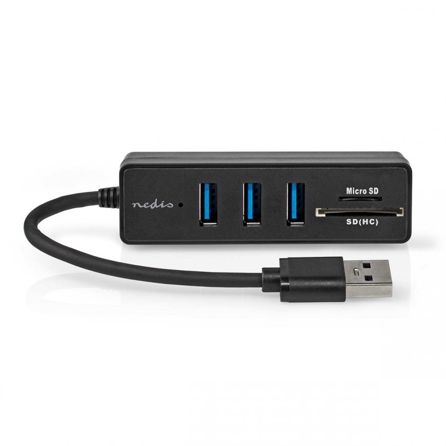 Nedis CCGB61250BK01 keskitin USB 3.2 Gen 1 (3.1 Gen 1) Type-A 5000 Mbit/s musta – 3