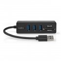 Nedis CCGB61250BK01 interface hub USB 3.2 Gen 1 (3.1 Gen 1) Type-A 5000 Mbit/s Black Nedis CCGB61250BK01 interface hub USB 3.2 Gen 1 (3.1 Gen 1) Type-A 5000 Mbit/s Black