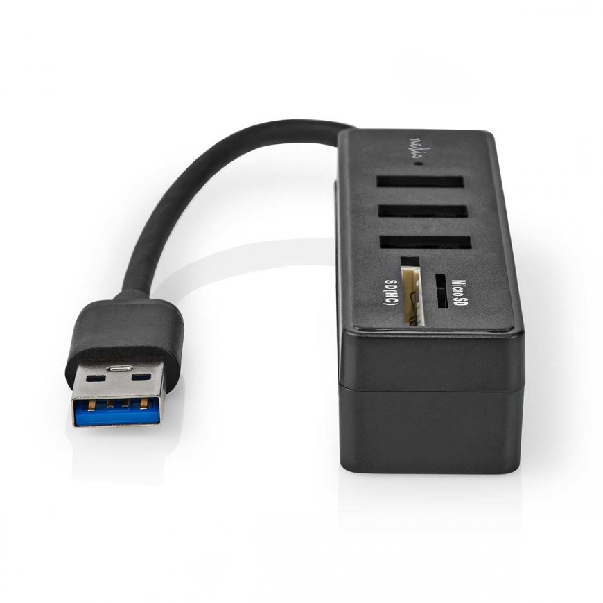 Nedis CCGB61250BK01 interface hub USB 3.2 Gen 1 (3.1 Gen 1) Type-A 5000 Mbit/s Black – 4