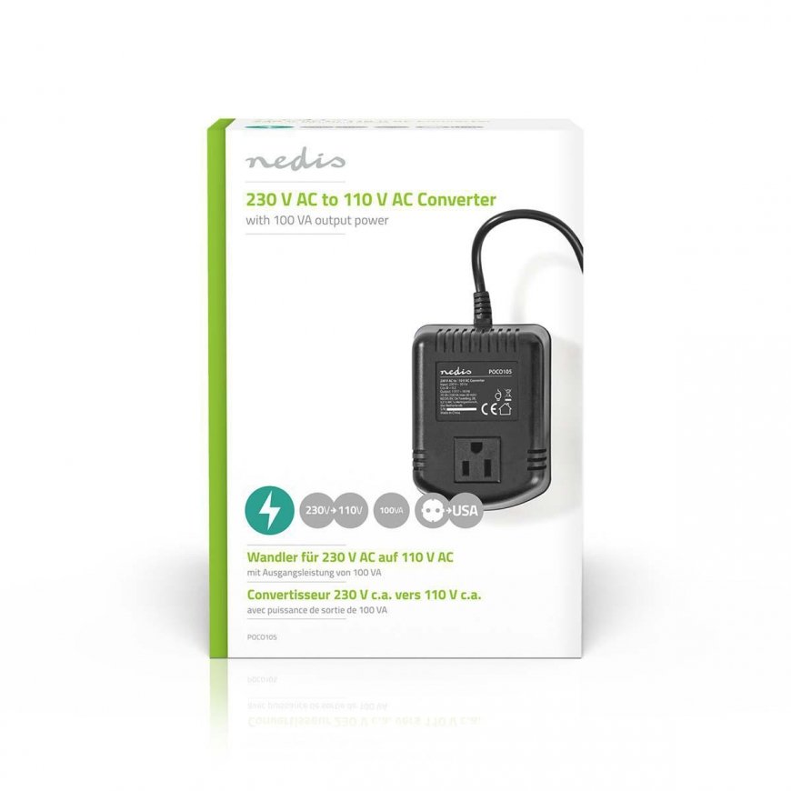Nedis POCO105 toiteadapter ja vaheldi Hoonesisene 100 W Must – 4