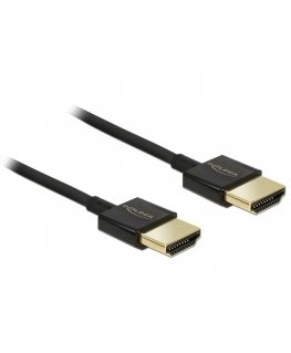 DeLOCK HDMI/HDMI, 1 m HDMI kabelis HDMI Type A (Standard) Melns