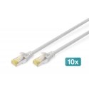 Digitus DK-1644-A-010-10 tīkla kabelis Pelēks 1 m Cat6a S/FTP (S-STP) Digitus DK-1644-A-010-10 tīkla kabelis Pelēks 1 m Cat6a S/FTP (S-STP)
