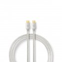 Nedis CCTB64700AL20 USB kabelis USB 3.2 Gen 1 (3.1 Gen 1) 2 m USB C Alumīnijs Nedis CCTB64700AL20 USB kabelis USB 3.2 Gen 1 (3.1 Gen 1) 2 m USB C Alumīnijs