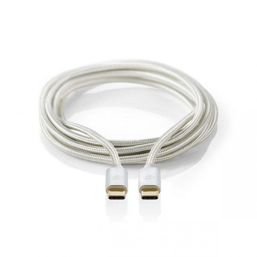 Nedis CCTB64700AL20 USB кабель USB 3.2 Gen 1 (3.1 Gen 1) 2 m USB C Алюминий – 2