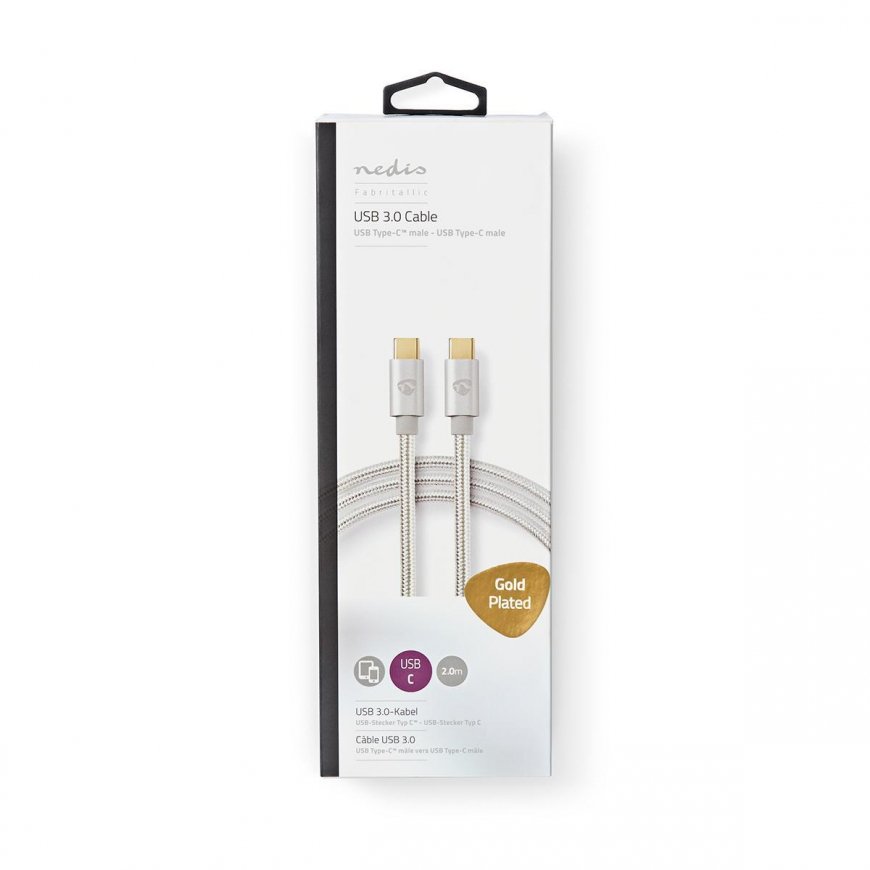 Nedis CCTB64700AL20 USB cable USB 3.2 Gen 1 (3.1 Gen 1) 2 m USB C Aluminium – 5