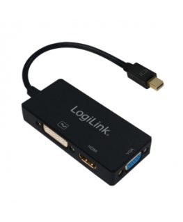 LogiLink CV0110 видео кабель адаптер 0,15 m Mini DisplayPort VGA + HDMI + DVI Черный