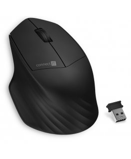 Connect IT CMO-4040-BK компьютерная мышь Офисная Для правой руки РЧ беспроводной + Bluetooth Оптический 1600 DPI