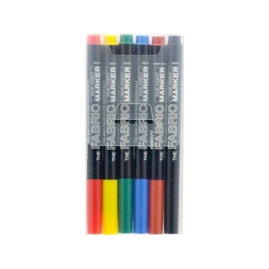 Marvy Uchida Fabric Marker Fine 522-6A 6 pcs.
