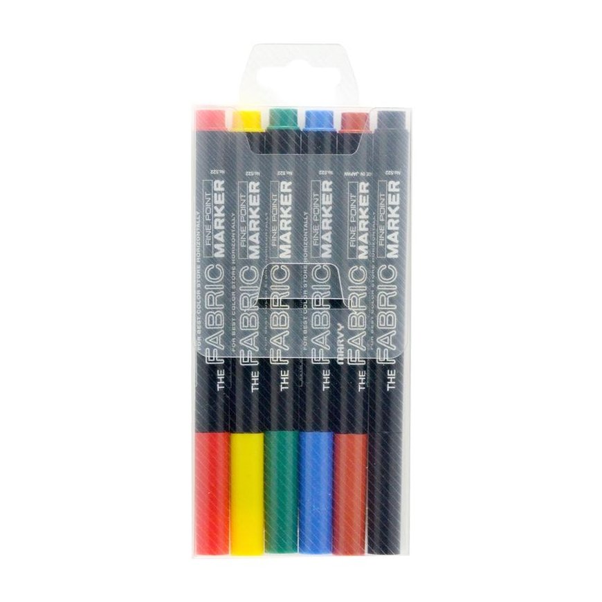 Marvy Uchida Fabric Marker Fine 522-6A 6 pcs. – 2