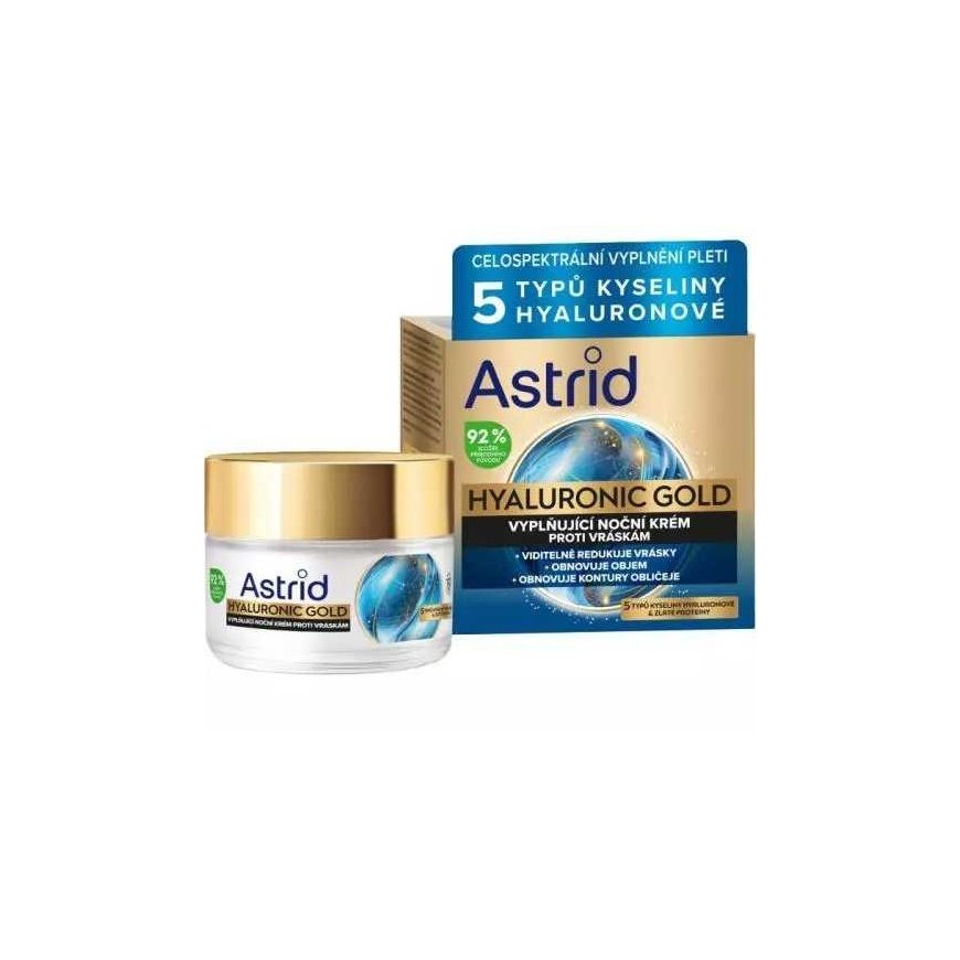 Astrid Anti-wrinkle filling night cream with gold proteins Hyaluronic Gold (Cream) 50 ml 50ml topical care product