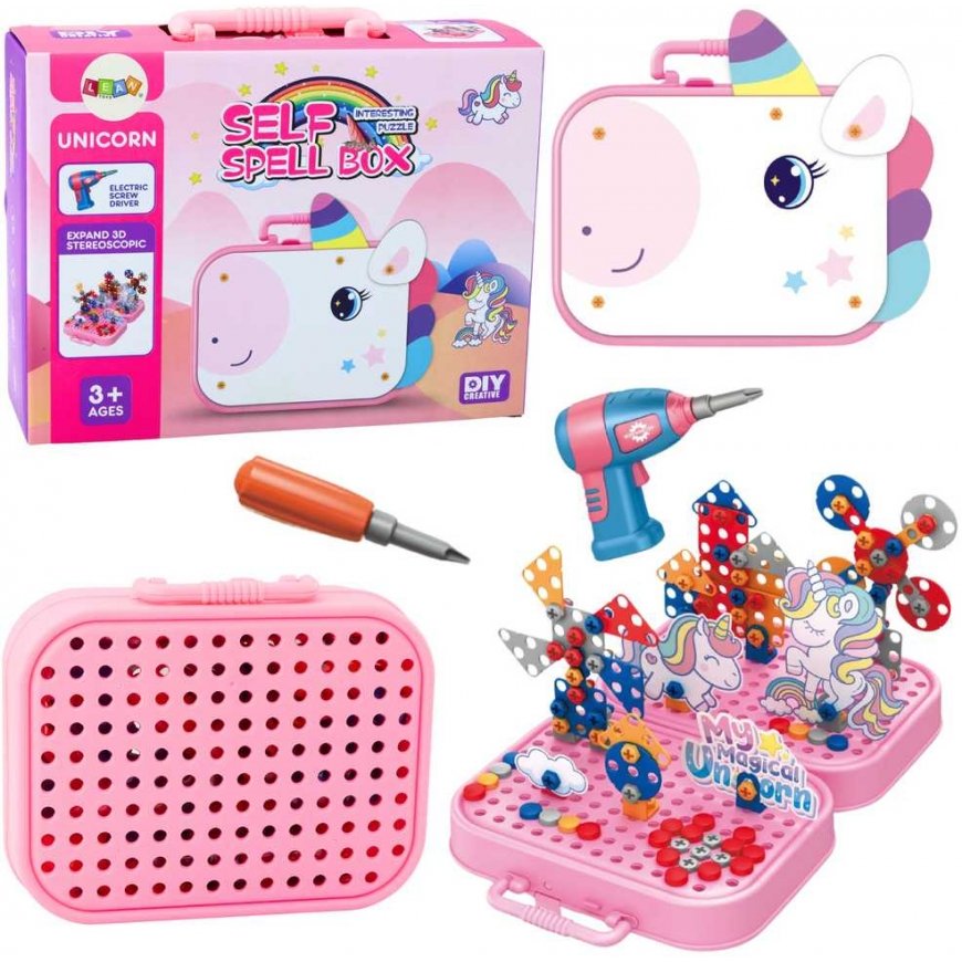 Lean Toys DIY Unicorn Drill Building Blocks Set