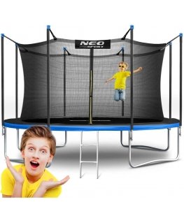 404 cm pihatrampoliini sisäverkolla ja Neo-Sport-tikkailla