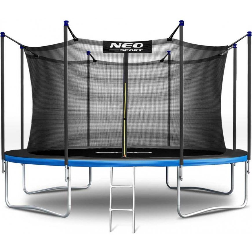 13 ft / 404 cm garden trampoline with inner net and Neo-Sport ladder – 3