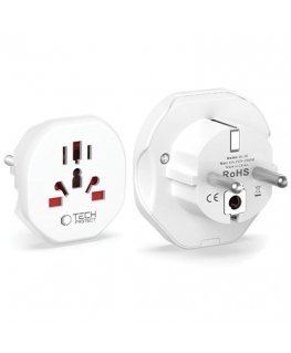 TECH-PROTECT UNIVERSAL TRAVEL ADAPTER FROM EU WHITE