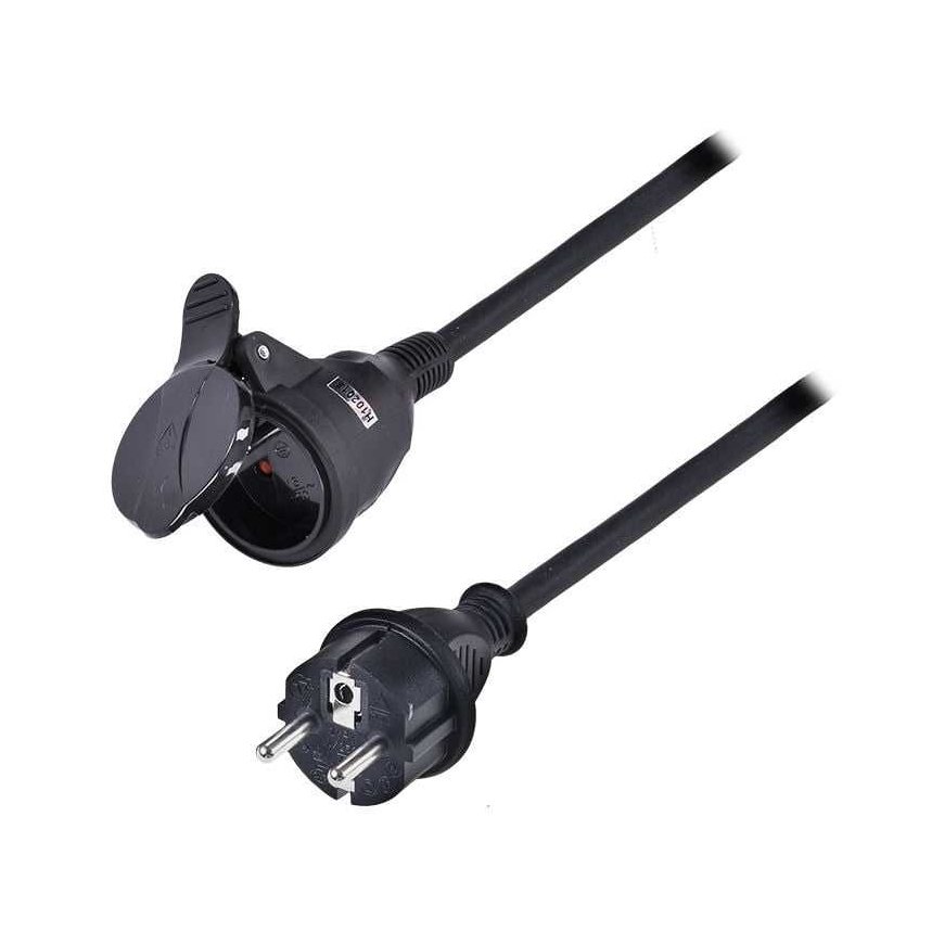 Solight extension cord - connector, 1 socket, 5m, 3 x 1.5mm2, rubber, black – 4