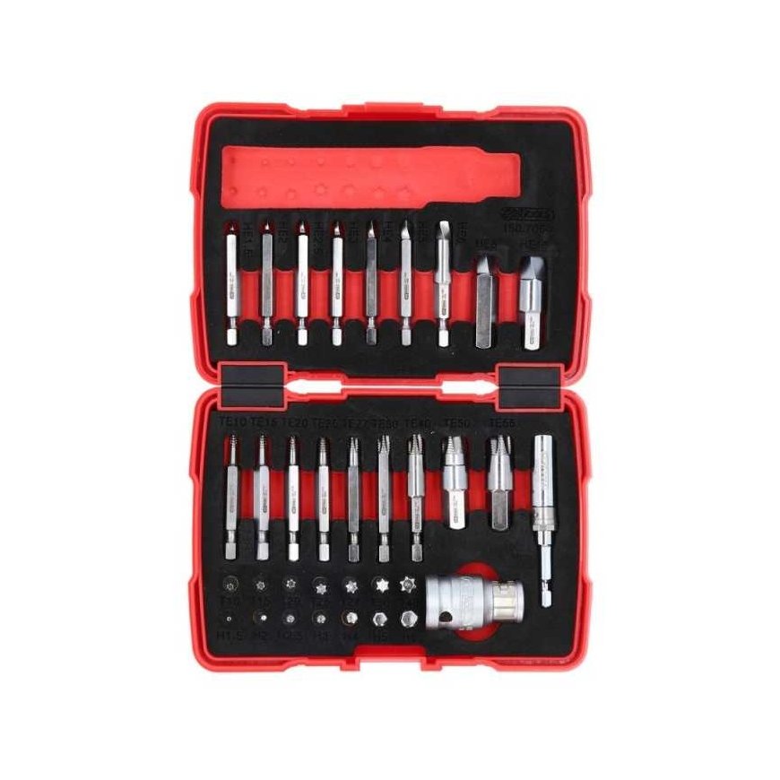34-piece damaged screw extractor set KS TOOLS 1/4" 10mm – 3