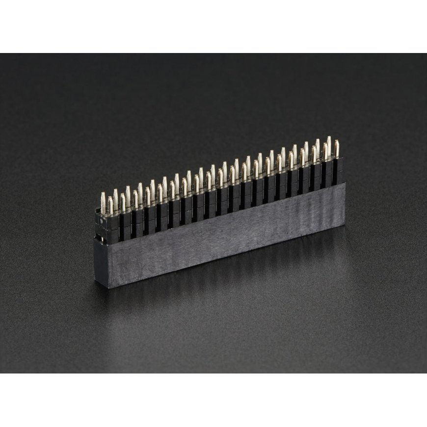 Adafruit GPIO karpomas lizdas 2x20 kaiščių 2.54mm suderinamas su Raspberry Pi 4B/3B+/3B/Zero