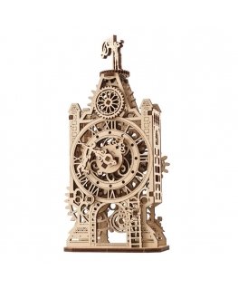 Senas laikrodžio bokštas - laikrodžio bokštas - mechaninis modelis surinkimui - fanera - 44 elementai - Ugearsmodels