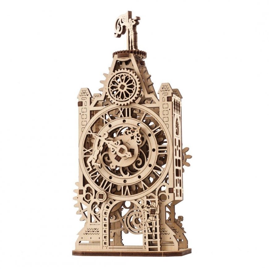 Old clock tower - clock tower - mechanical model for assembly - plywood - 44 elements - Ugearsmodels