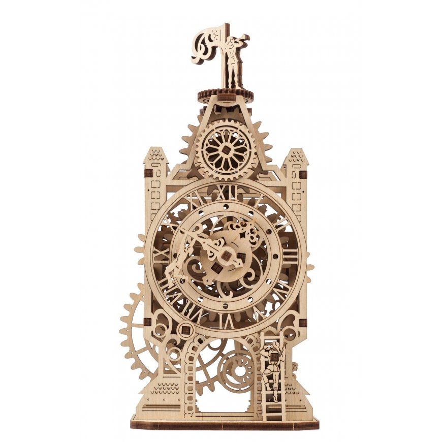 Old clock tower - clock tower - mechanical model for assembly - plywood - 44 elements - Ugearsmodels – 2
