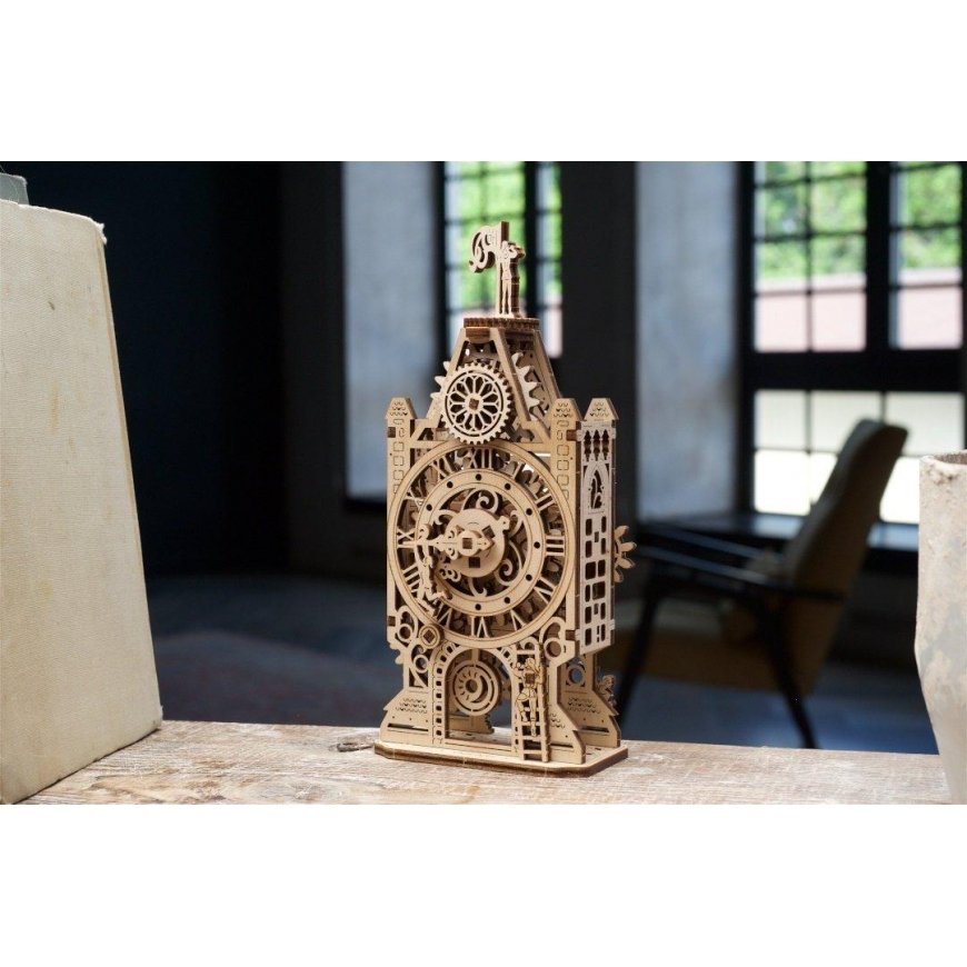 Old clock tower - clock tower - mechanical model for assembly - plywood - 44 elements - Ugearsmodels – 5