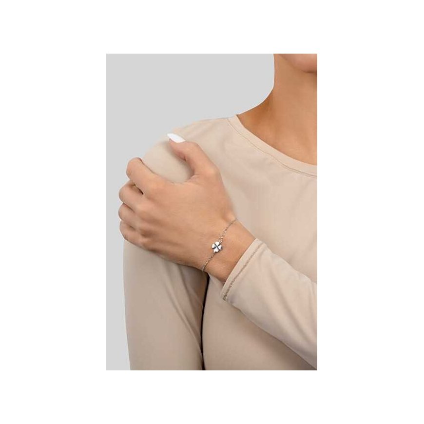 Brilio Silver Timeless Gold-Plated Bracelet Four Leaf Clover BRC41R – 3