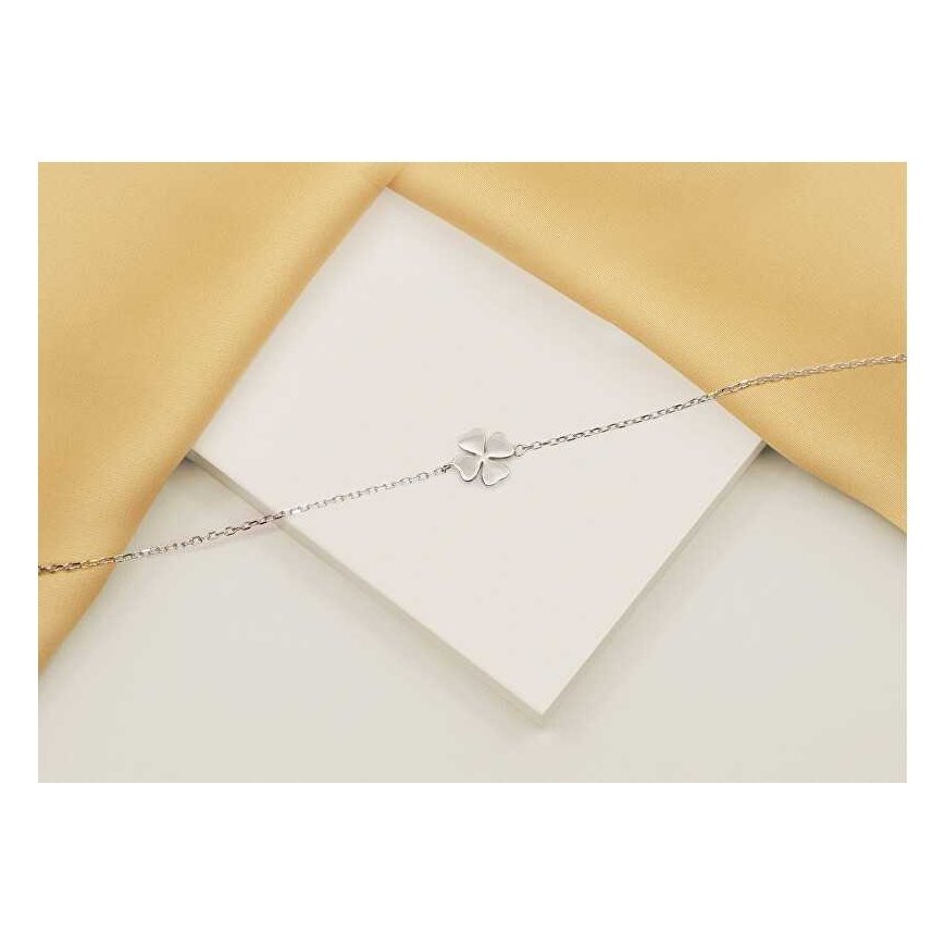 Brilio Silver Timeless Gold-Plated Bracelet Four Leaf Clover BRC41R – 4
