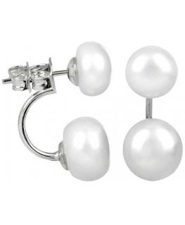 Jwl Luxury Pearls Original earrings with real white pearls 2in1 JL0287