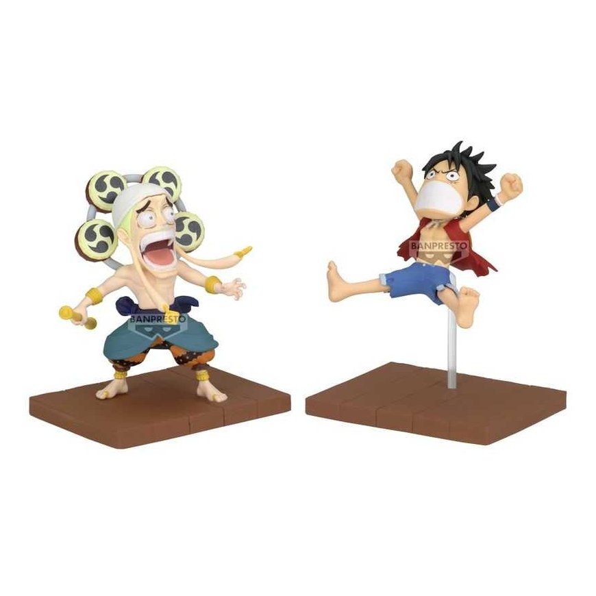Banpresto One Piece Monkey D Luffy & Enel World -keräilyfiguuri 7cm