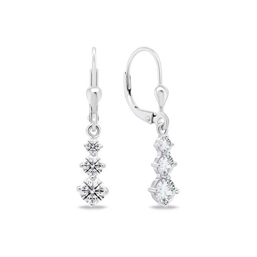 Brilio Silver Brilio Silver Beautiful silver earrings with zircons EA656W
