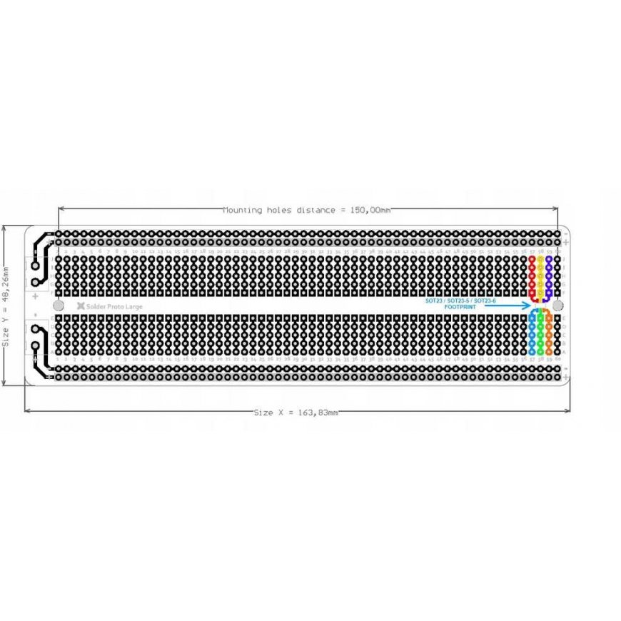 Msx Elektronika Universali plokštė, didelė 840 skylių - MSX – 5