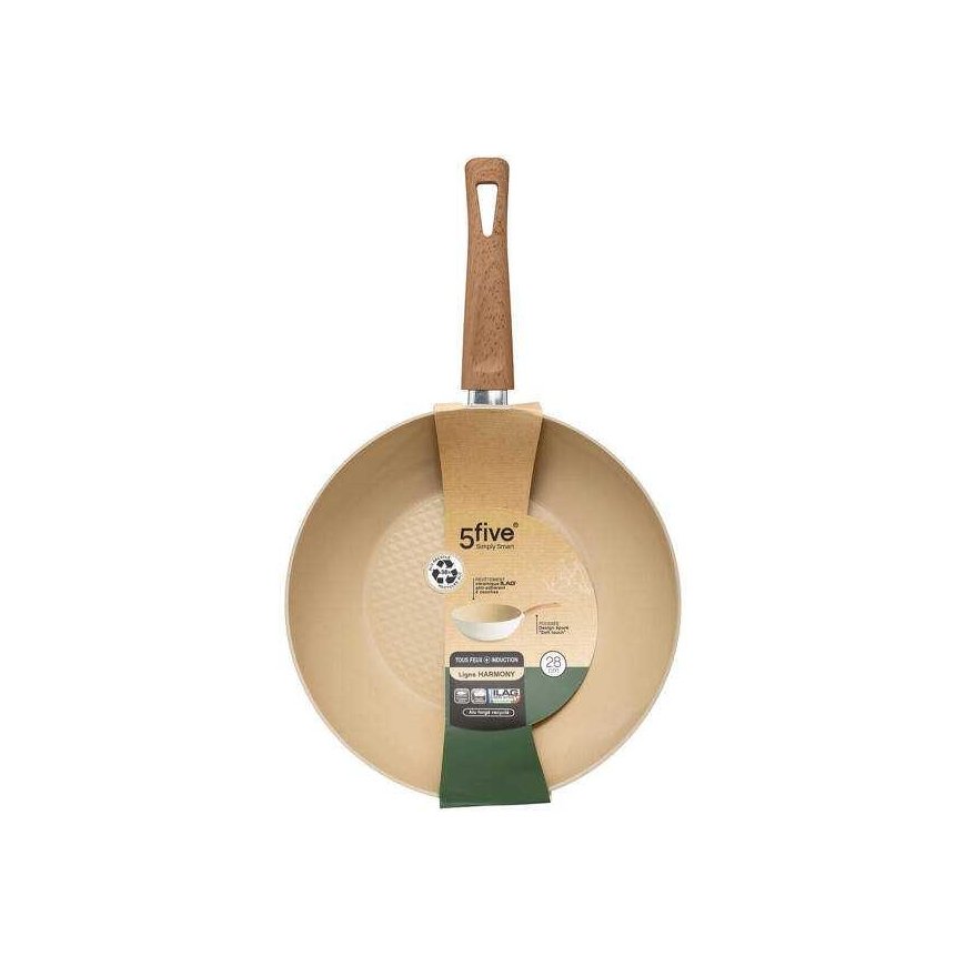 5five Simply Smart HARMONY wok with wooden handle, Ø 28.5 cm