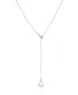 Agate Silver flexible necklace with real pearl AGT-N003W-P
