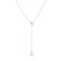Agate Silver flexible necklace with real pearl AGT-N003W-P Agate Silver flexible necklace with real pearl AGT-N003W-P