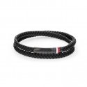 Tommy Hilfiger musta nahkaranneke teräslukolla 2790552 Tommy Hilfiger musta nahkaranneke teräslukolla 2790552