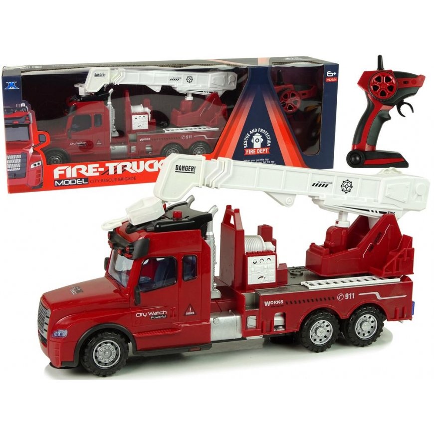Lean Toys remote-controlled fire truck toy, red – 2