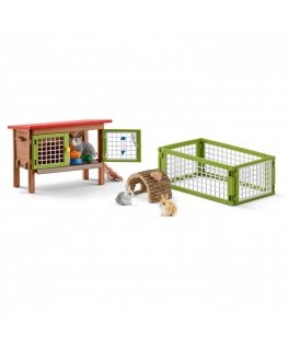 schleich FARM WORLD Rabbit hutch