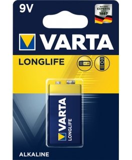 Varta Longlife Extra 9V Kertakäyttöinen akku Alkali