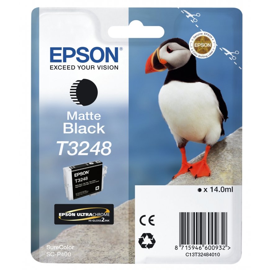 Epson T3248 tindikassett 1 tk Originaal Matt must