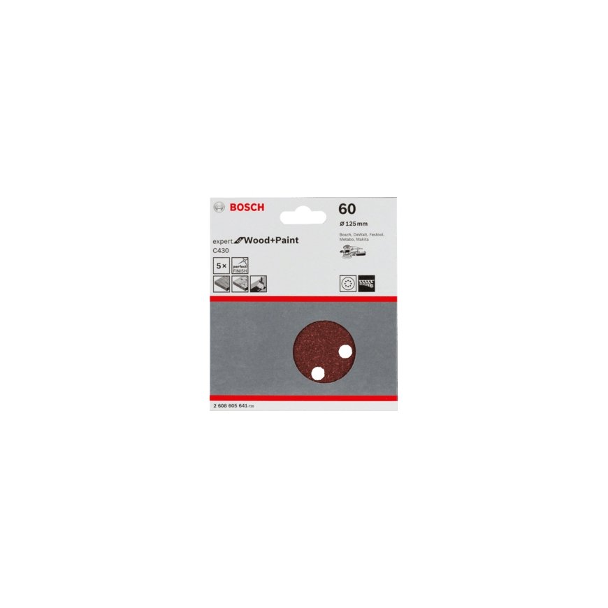 Bosch 2 608 605 641 lihvimismasina lisatarvik 5 tk Lihvimispaber – 2