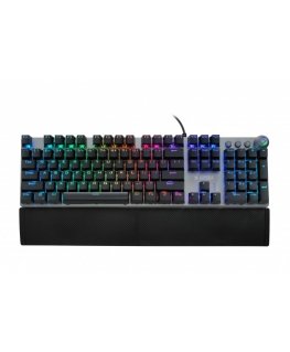 iBox AURORA K-4 tastatūra Speļu USB QWERTY Melns, Sudrabs
