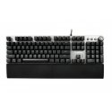 iBox AURORA K-4 tastatūra Speļu USB QWERTY Melns, Sudrabs