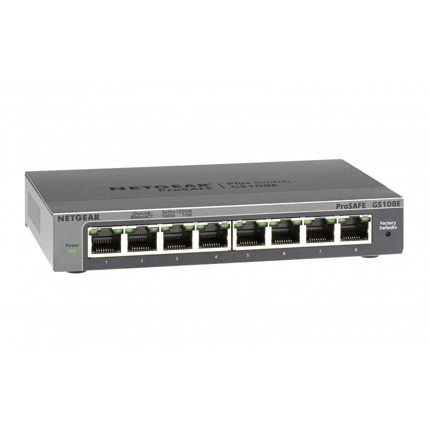 NETGEAR GS108E Управляемый Gigabit Ethernet (10/100/1000) Черный