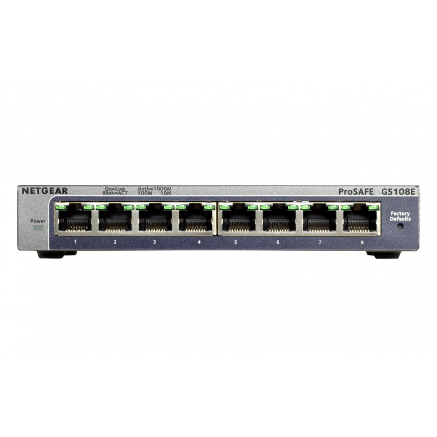 NETGEAR GS108E Hallittu Gigabit Ethernet (10/100/1000) musta – 2