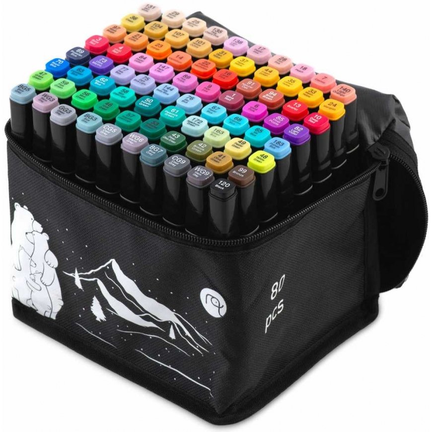 Alcohol markers with bag 80pcs Nukido NK-912 – 3