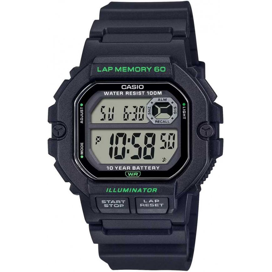 CASIO Sports WS-1400H-1A VYRIŠKAS LAIKRODIS + DĖŽĖ