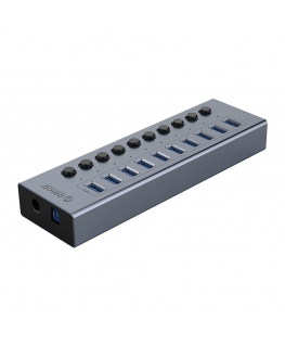 Orico BT2U3-10AB Hub 10x USB-A 3.0 with switches - gray