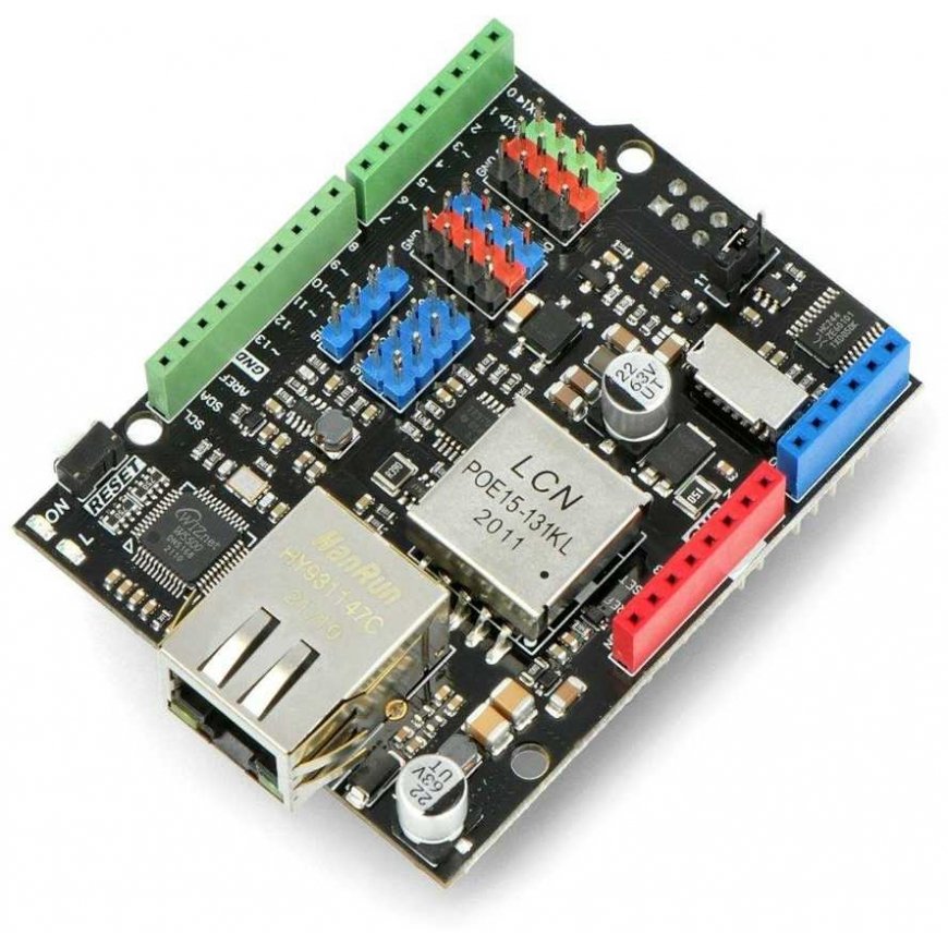 W5500 - Ethernet- ja PoE-lisäosa Arduinoon - DFRobot DFR0850