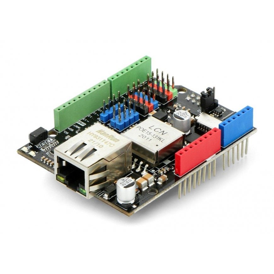 W5500 - Ethernet and PoE add-on for Arduino - DFRobot DFR0850 – 4