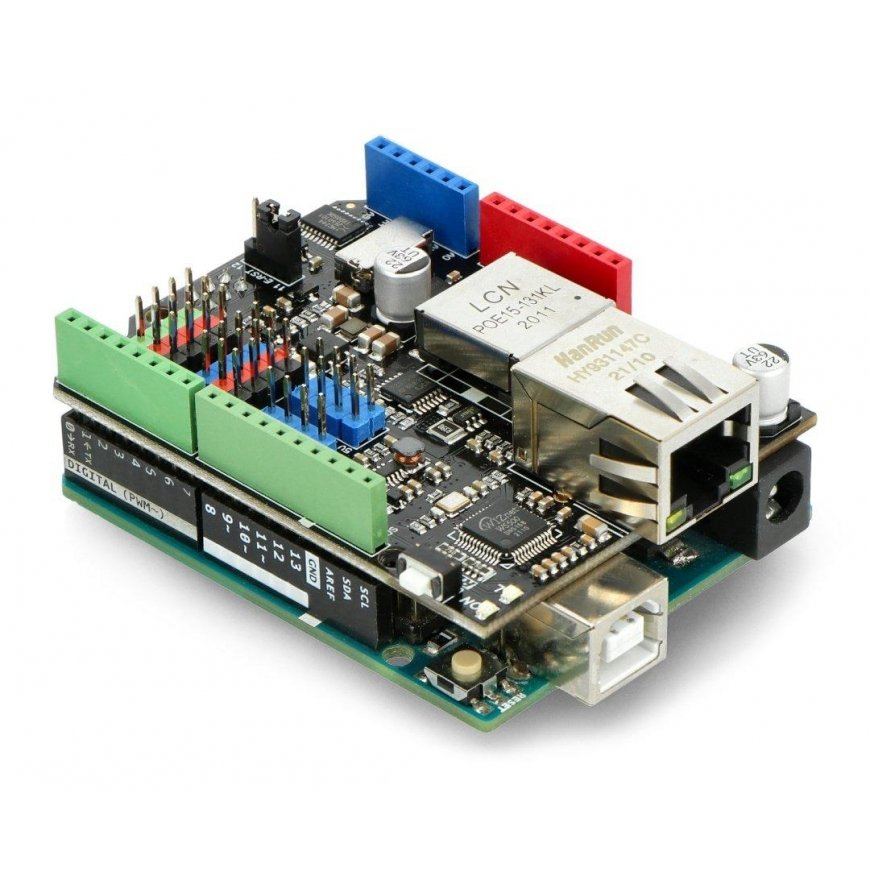 W5500 - Ethernet- ja PoE-lisäosa Arduinoon - DFRobot DFR0850 – 5